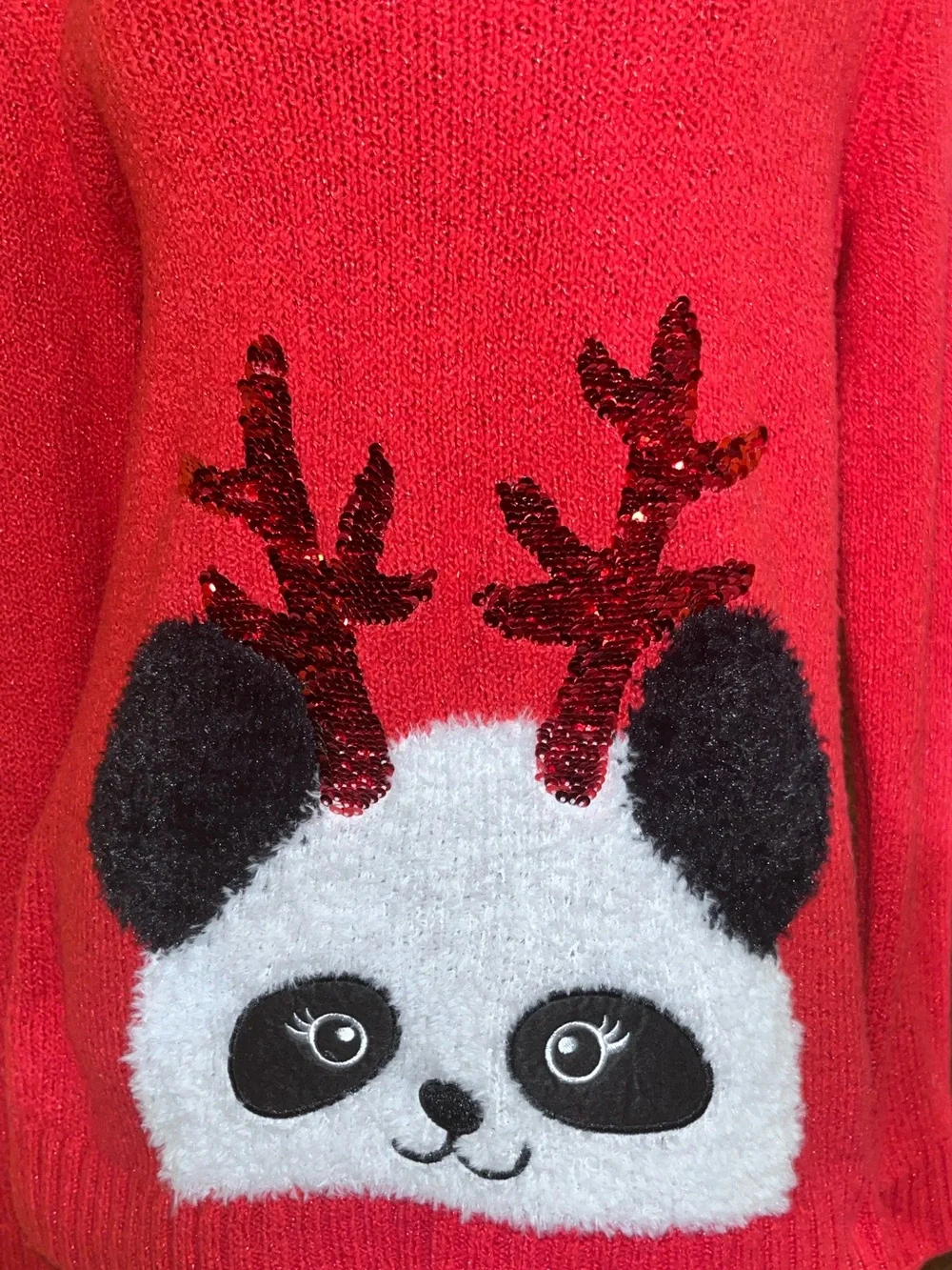 JUSTICE Size 18/20 NWOT Holiday Sweater w/ Reversible Sequins